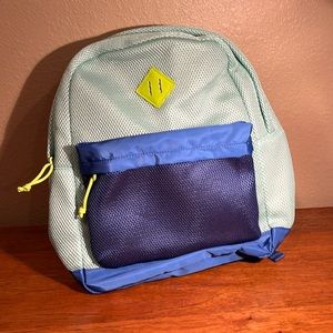 Cat & Jack Mesh Colorblock Backpack | Blue | 16”  Back to School Bag Zip Up